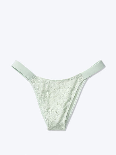 Victorias Secret Lace Brazilian Aqua Fog Shine
