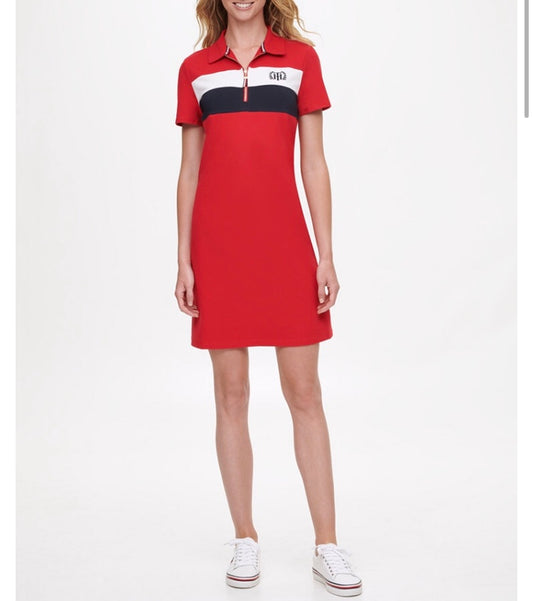 Tommy Hilfiger vestido polo rojo