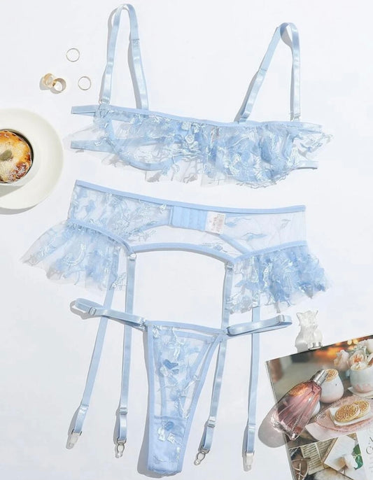 Set Lenceria Fantasía Azul