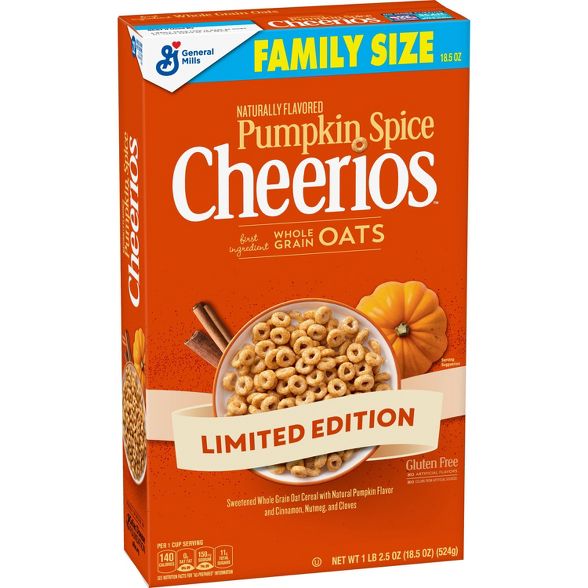 Pumpkin Spice Cheerios Family Size Cereal - 18.5oz - General Mills