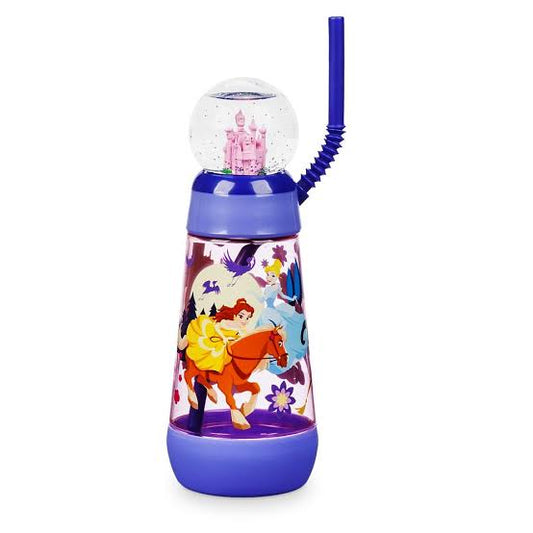 Disney Botella Con Popote Globo Mágico Princesas