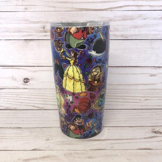 Disney vaso la bella y la bestia  16 y 20 oz