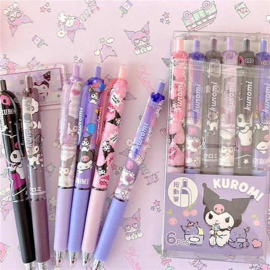 Set de 6 lapiceros kuromi
