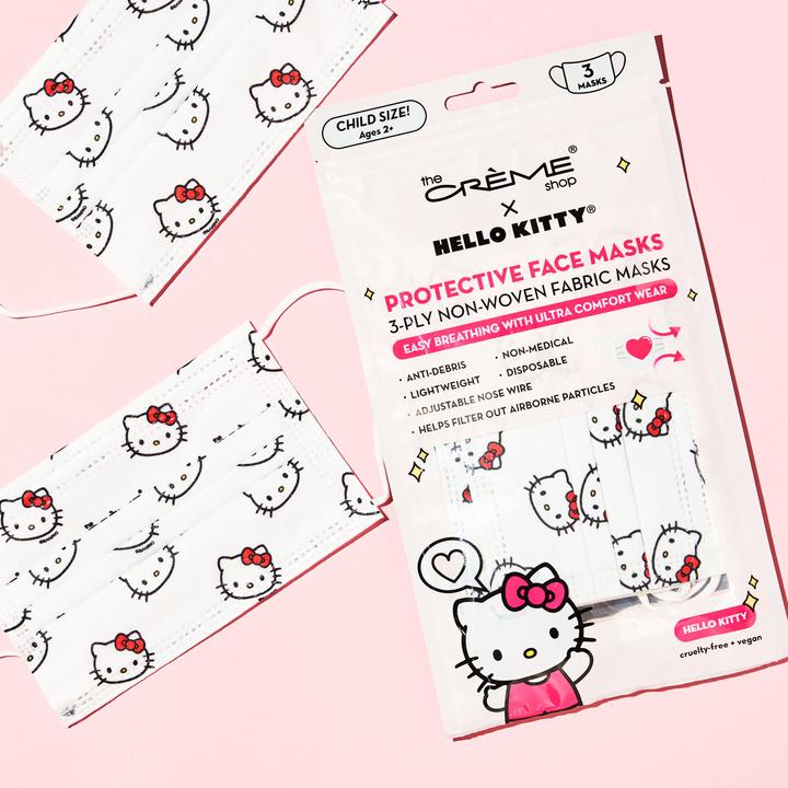 Hello Kitty~ Set de Cubrebocas Blancos