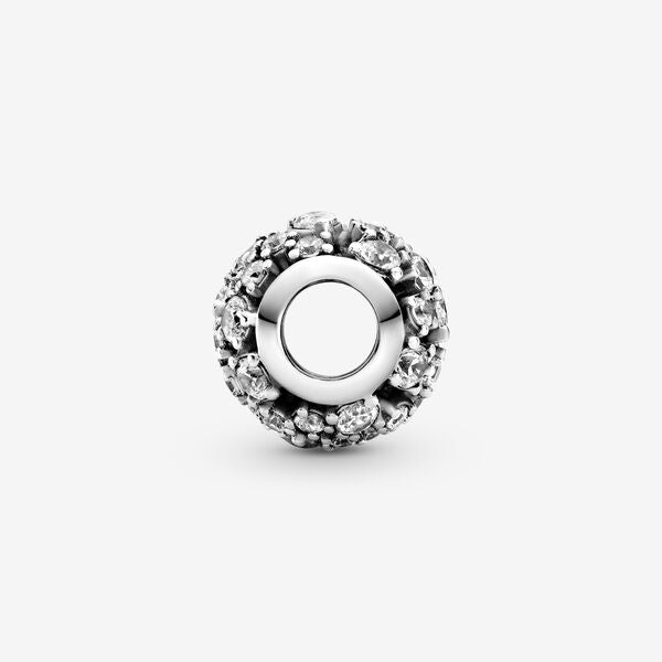 Sparkling Round Openwork Charm