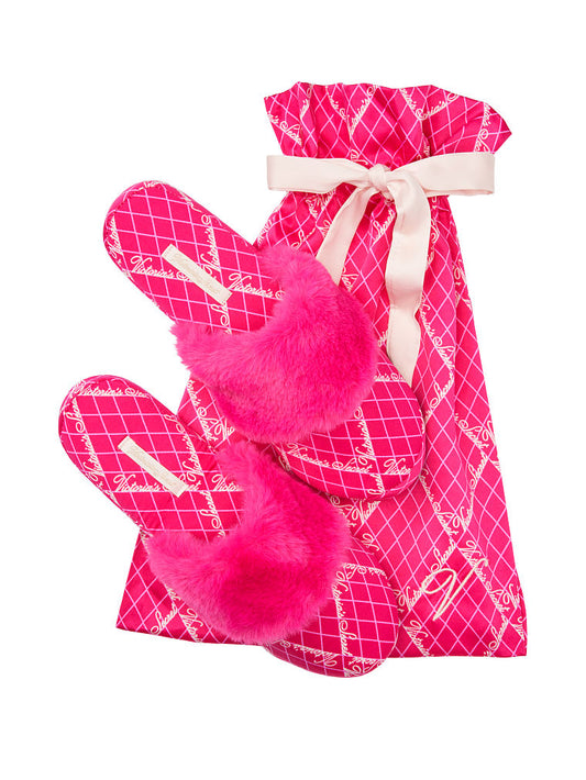 Signature Satin Slipper-Fuchsia