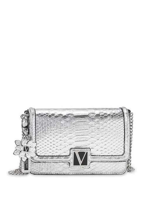 The Victoria Mini Shoulder Bag-Metálica