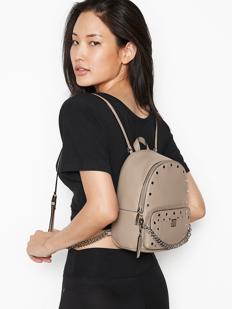 The Victoria Small Backpack-Velvet musk con piedras