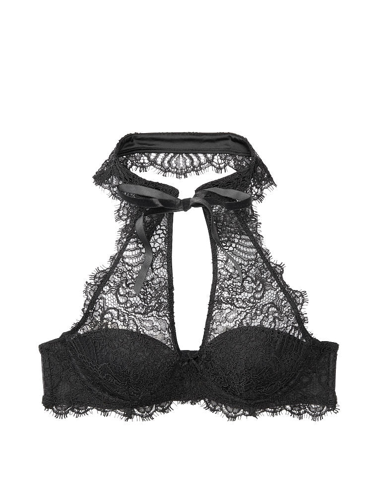 Lightly Lined Lace & Collar Demi Bra Top