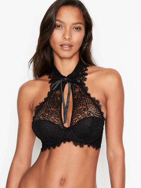 Lightly Lined Lace & Collar Demi Bra Top