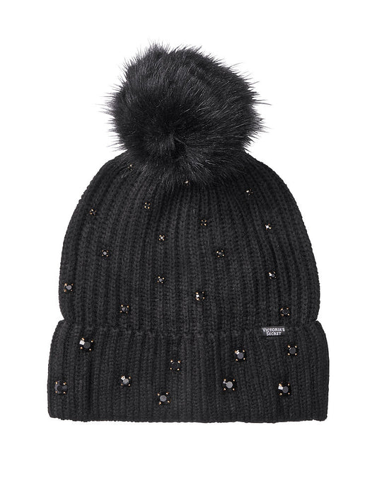 Pom Pom Hat-Negro