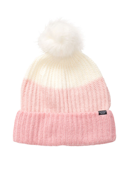 Pom-Pom Hat-Rosa con blanco