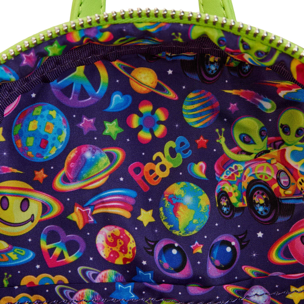 Lisa Frank Cosmic Alien Ride Glow Mini Backpack