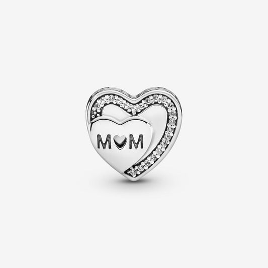 Sparkling Mom Heart Charm