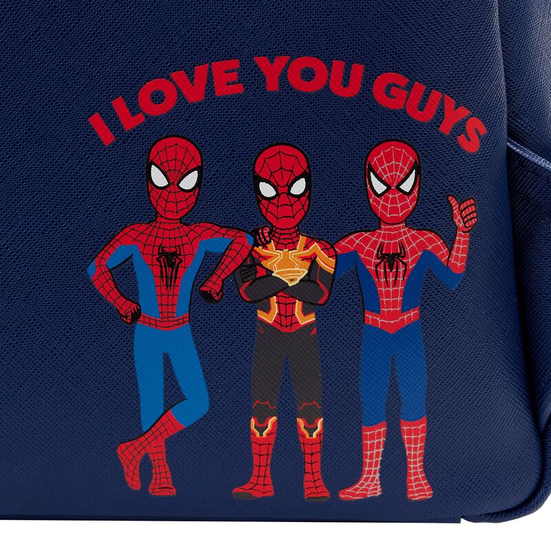 exclusive - spider-man triple pocket multi logo mini backpack Exclusive