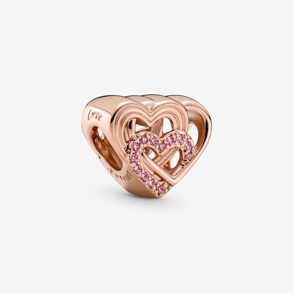 Intertwined Love Hearts Charm