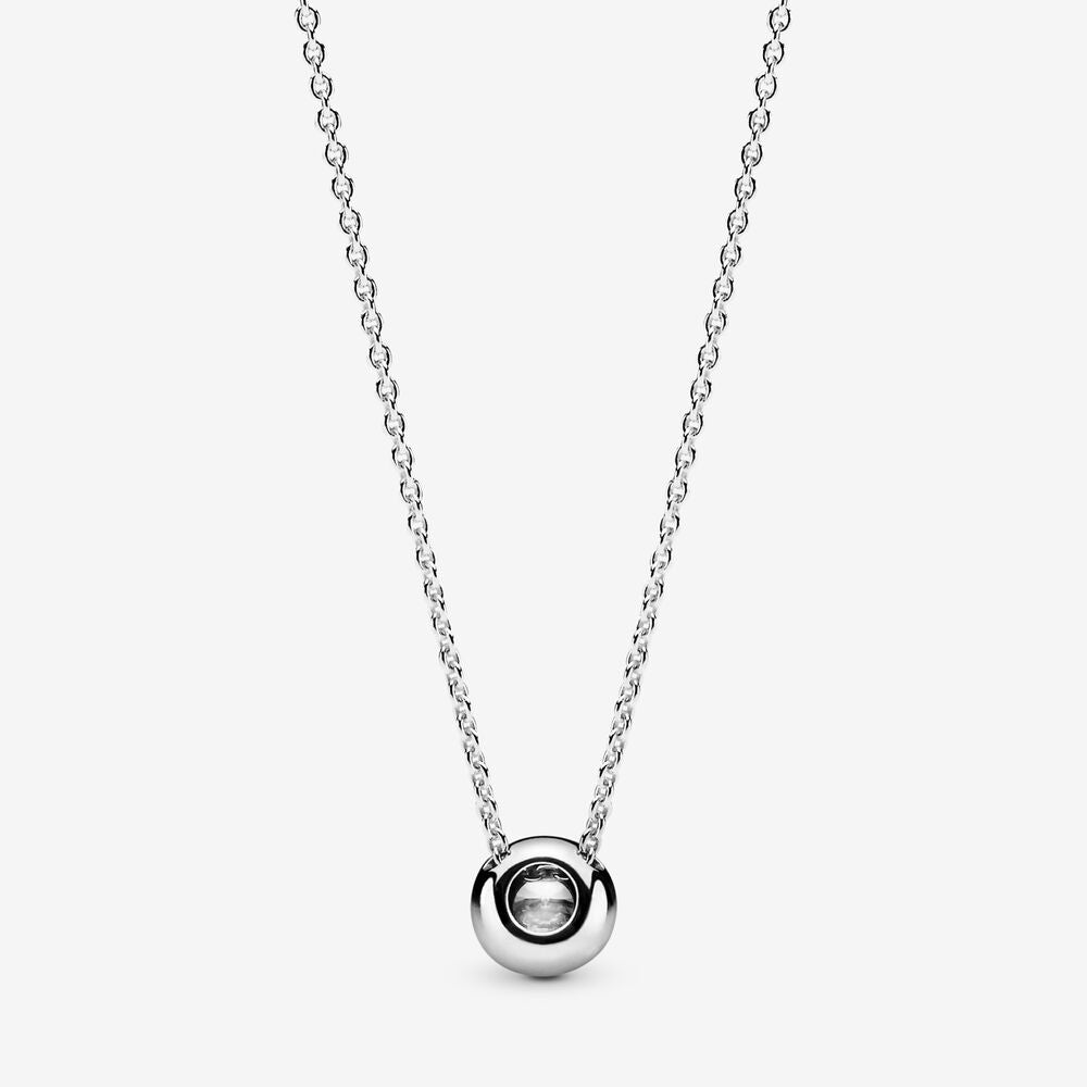 Round Sparkle Halo Necklace