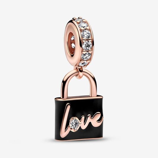 Love Padlock Dangle Charm