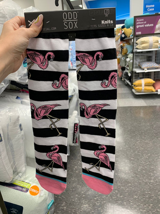 Calcetines~ Flamingos Franjas