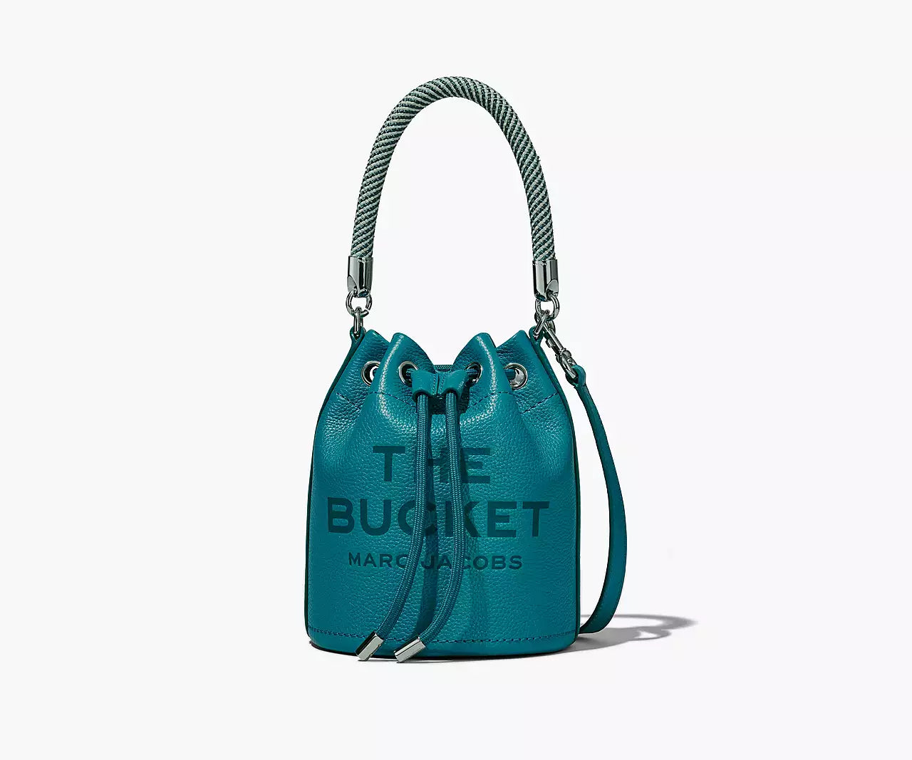 THE LEATHER BUCKET BAG- Harbor Blue