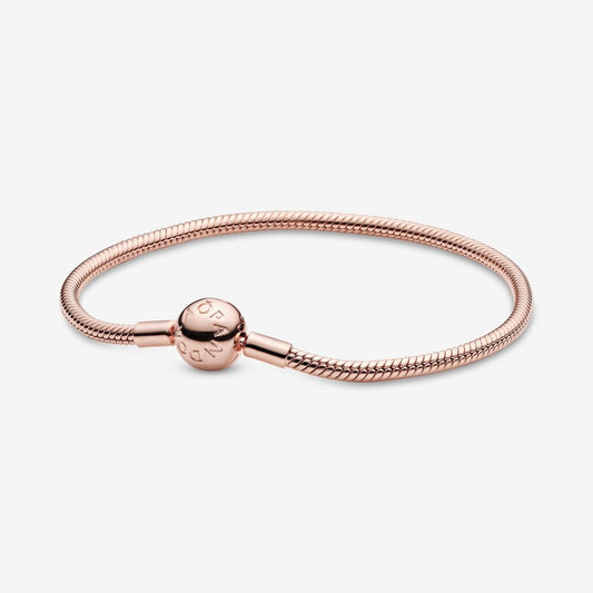 Pandora Moments Snake Chain Bracelet 14K Rose Gold