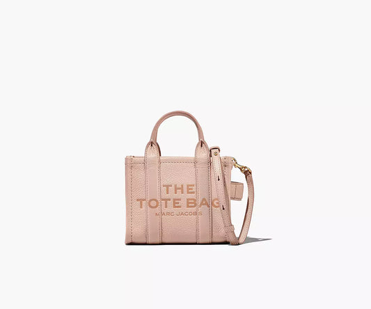 THE LEATHER MICRO TOTE BAG- Rose