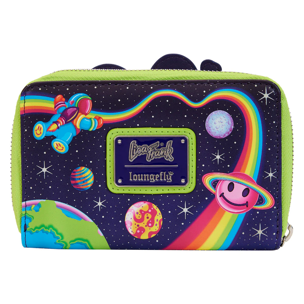 Lisa Frank Cosmic Alien Ride Glow Zip Around Wallet