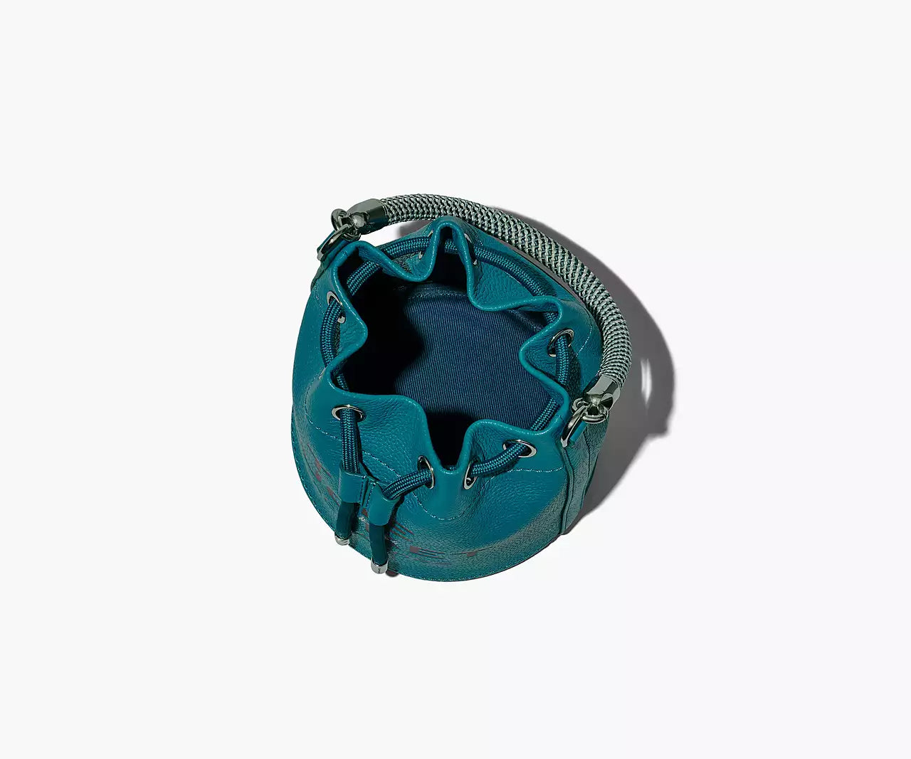 THE LEATHER BUCKET BAG- Harbor Blue