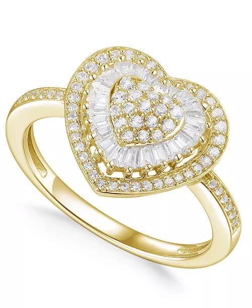 Diamond Heart Ring~Yellow Gold