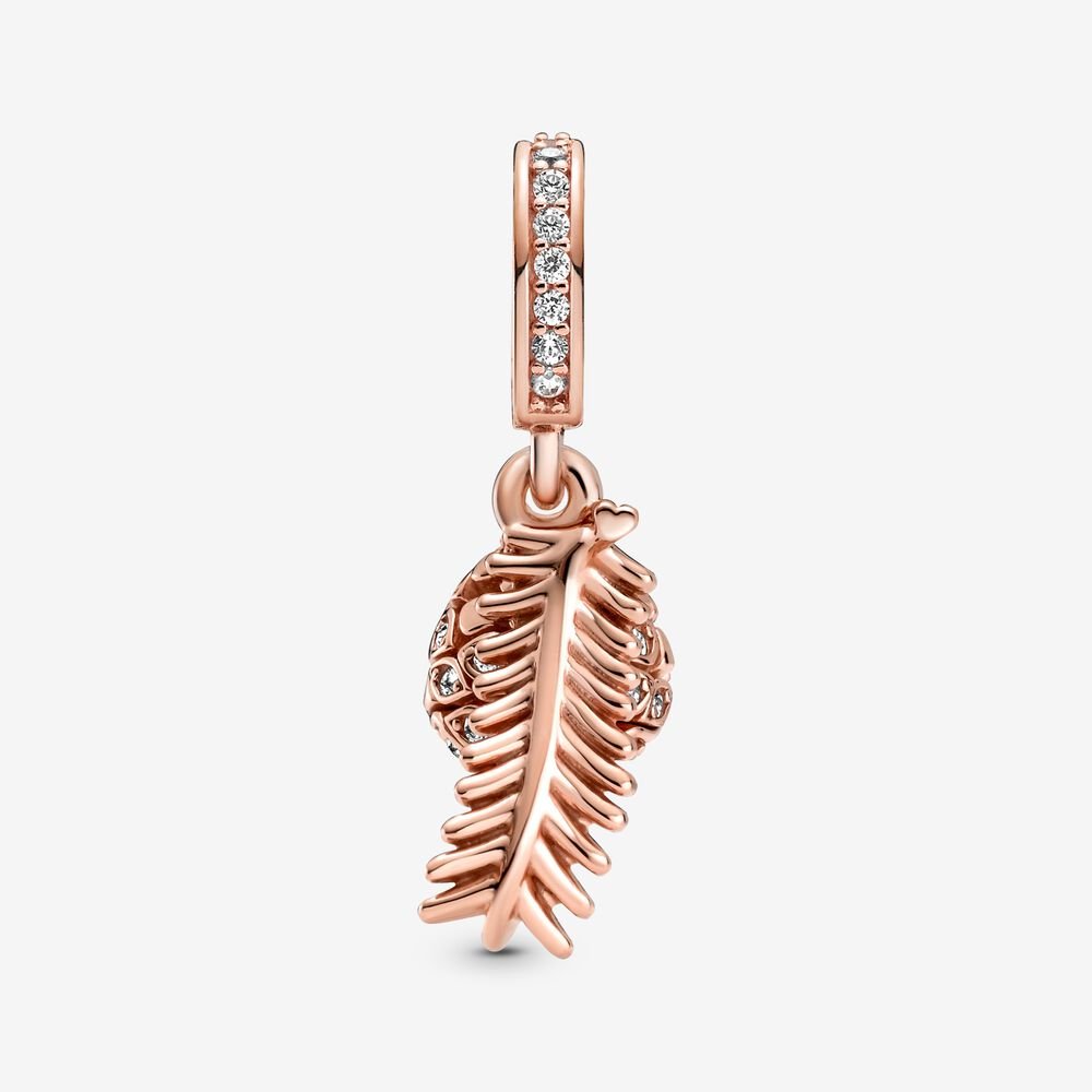 Sparkling Pine Cone Dangle Charm