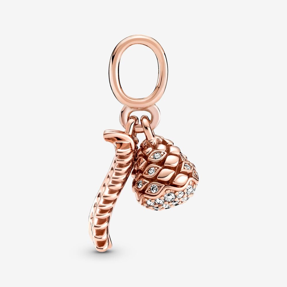 Sparkling Pine Cone Dangle Charm