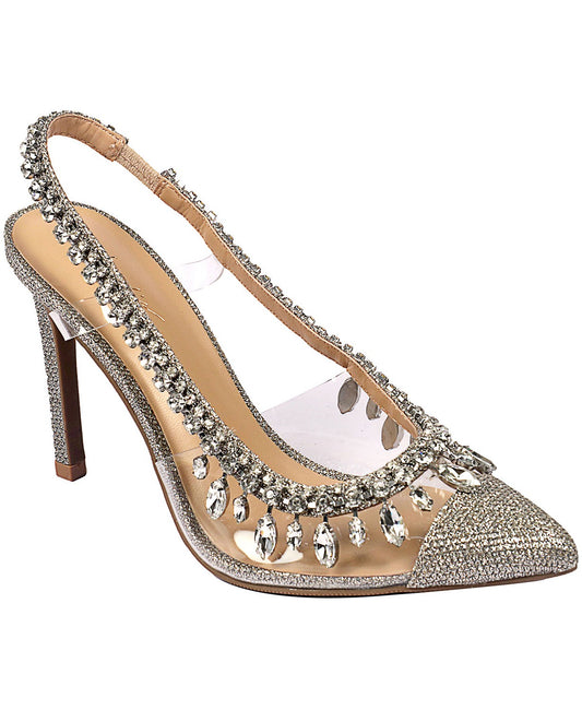 Thalía Sodi Zapatillas Transparentes Cristales