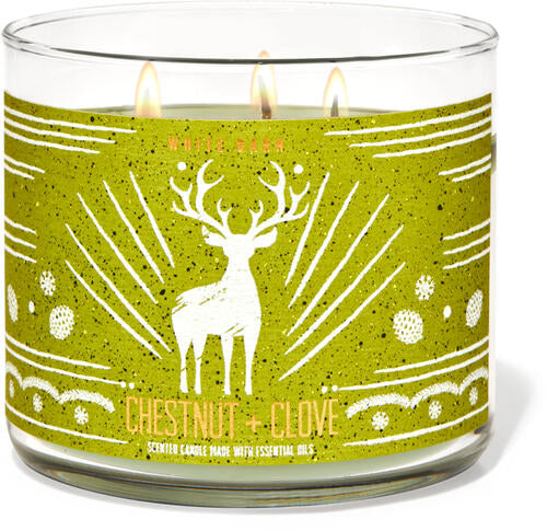 Bath & Body Works Vela Jumbo Chesnut + Clove