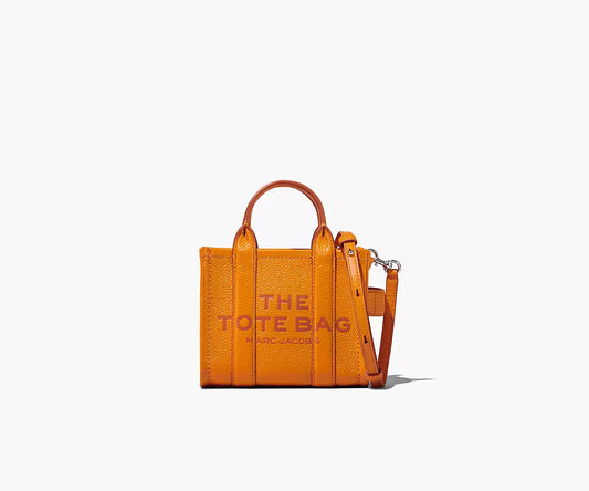 THE LEATHER MICRO TOTE BAG- Scorched
