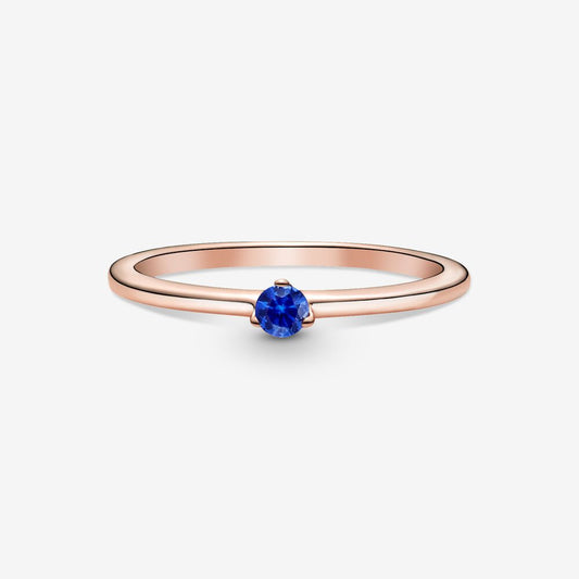 Stellar Blue Solitaire-Anillo