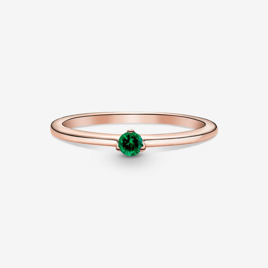 Green Solitaire -Anillo