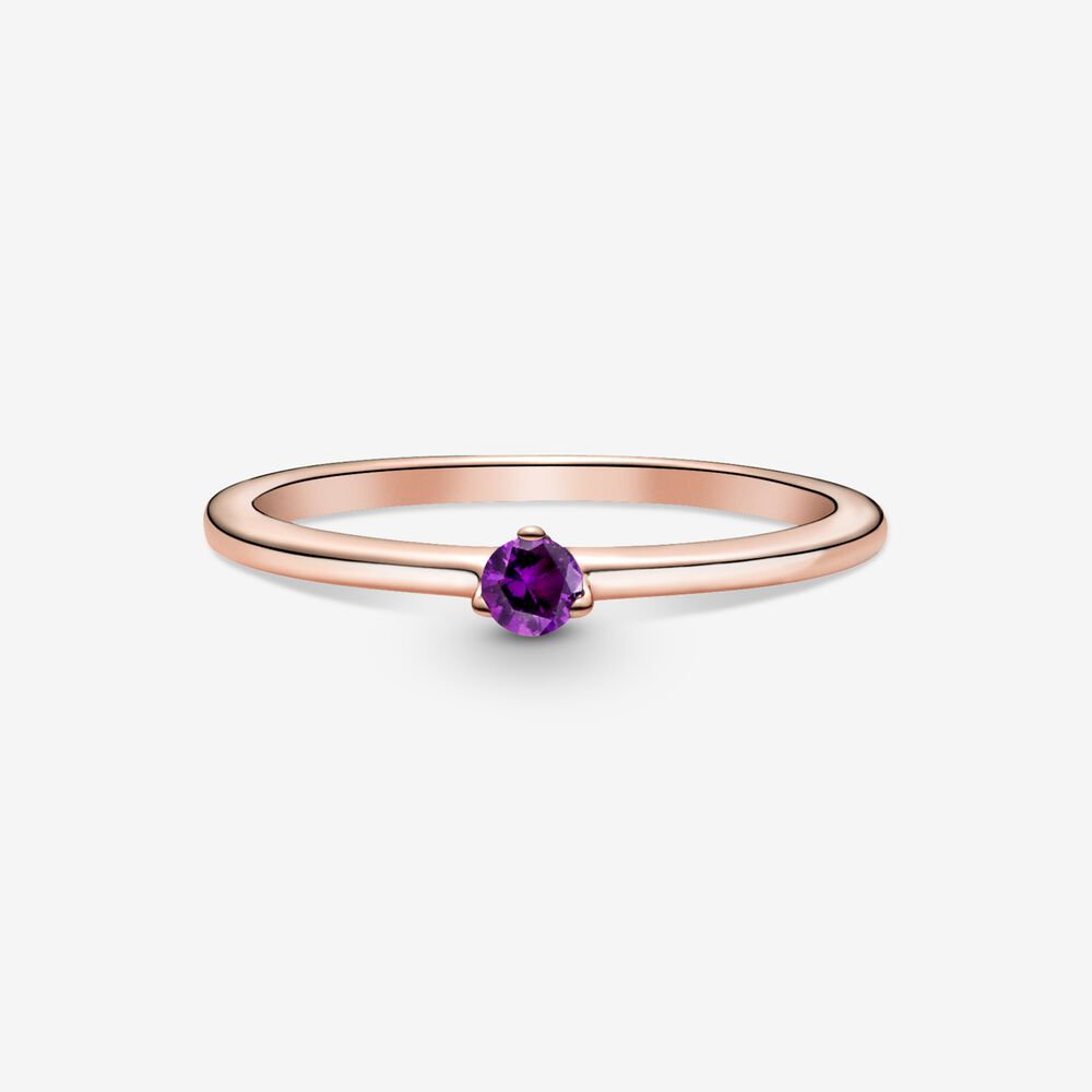 Purple Solitaire-Anillo