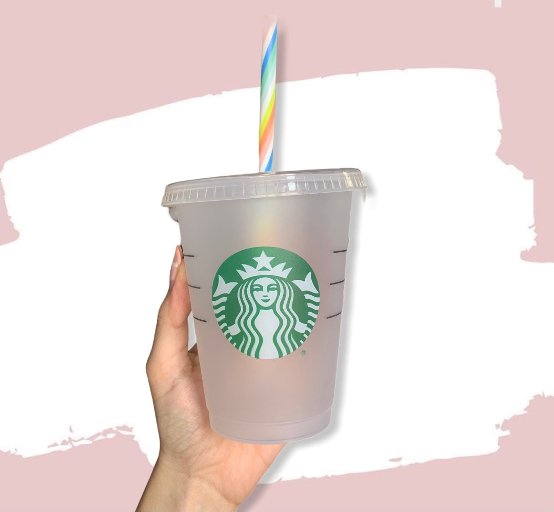 Starbucks Vaso Reusable Grande Popote Colores