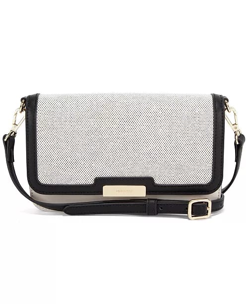 Natural Black Crossbody Wallet