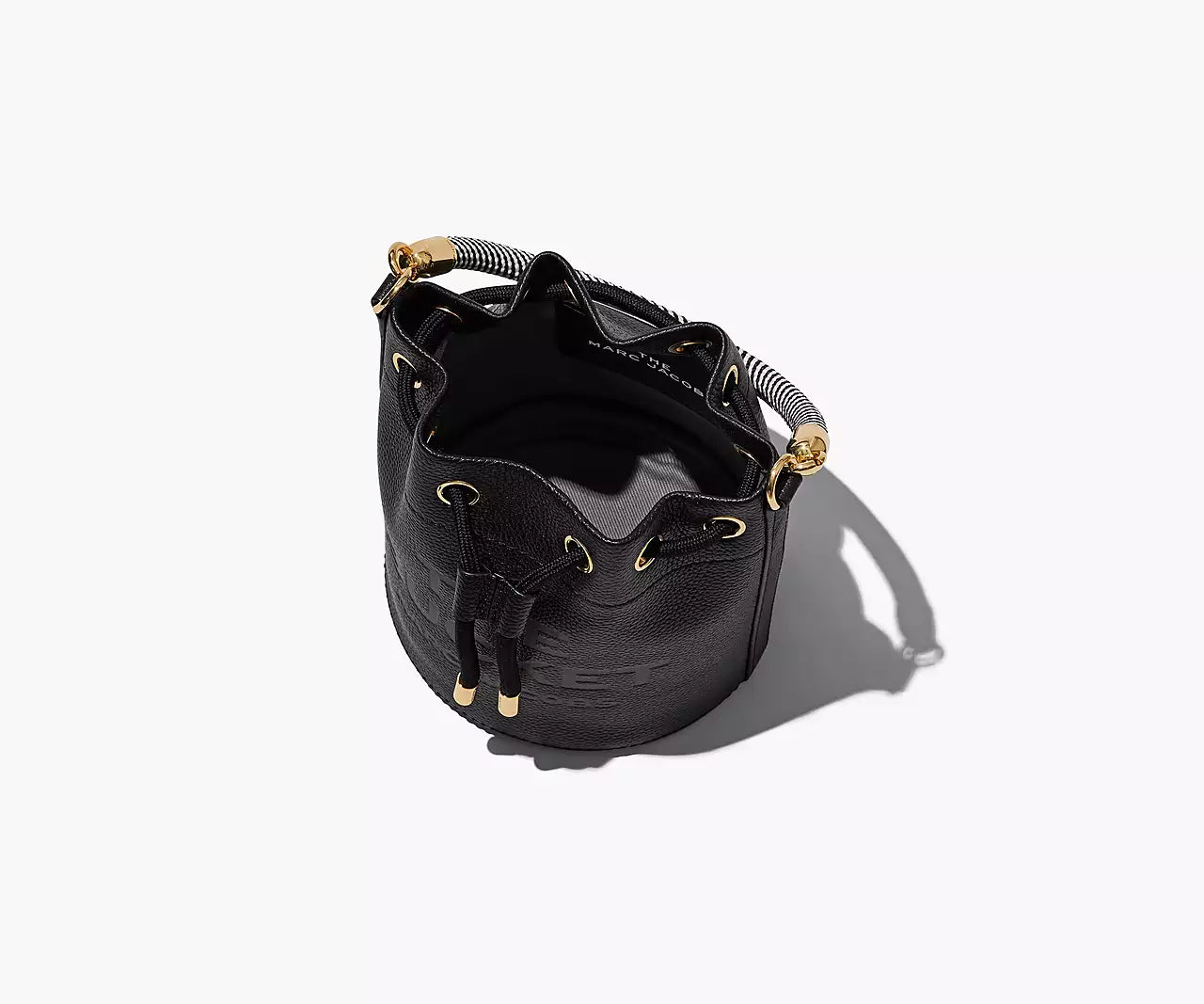 THE LEATHER BUCKET BAG- Black