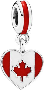 Pandora bandera Canadá importado charm