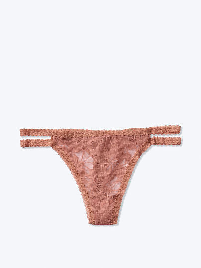 Victorias Secret LACE STRAPPY THONG Brandied Peach