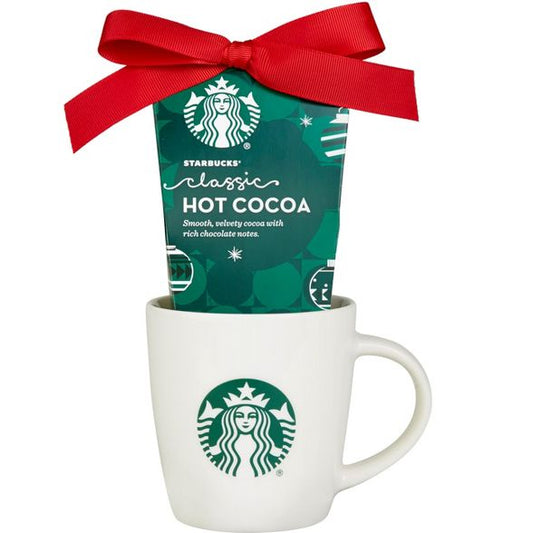 Starbucks Classic Hot Chocolate Cocoa Gift Set, incluye taza de cerámica y Classic Mix Hot Cocoa