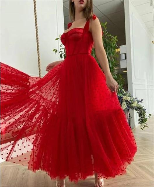 Maxi Vestido~ Puntos Rojo