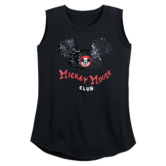 Camiseta sin mangas de lentejuelas con solapa de Mouseketeer para mujer - The Mickey Mouse Club