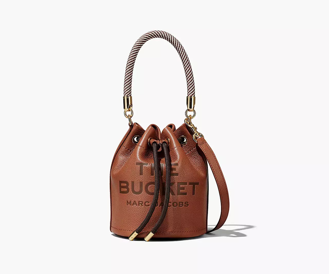 THE LEATHER BUCKET BAG- Argan