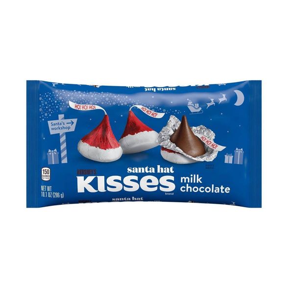Hershey's Kisses Holiday Milk Chocolate Santa Hat Foils - 10.1oz