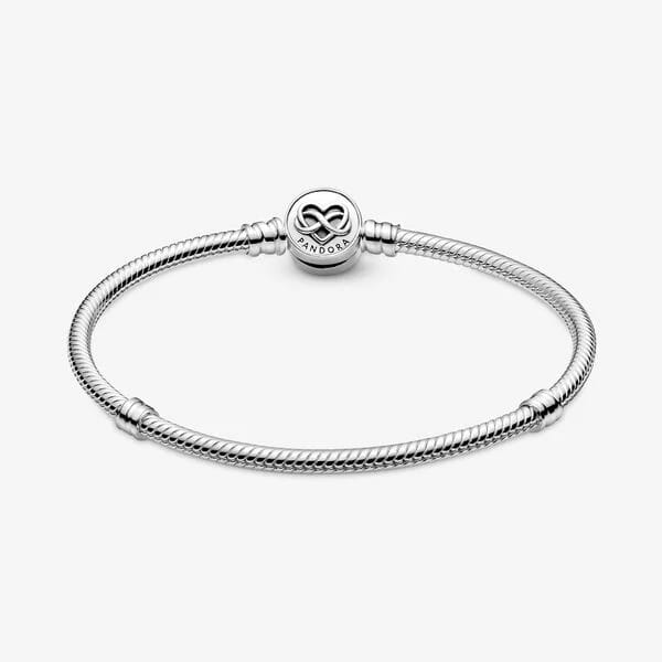 Pandora Moments~ Heart Infinity Clasp Snake Chain Bracelet