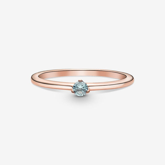 Light Blue Solitaire Ring