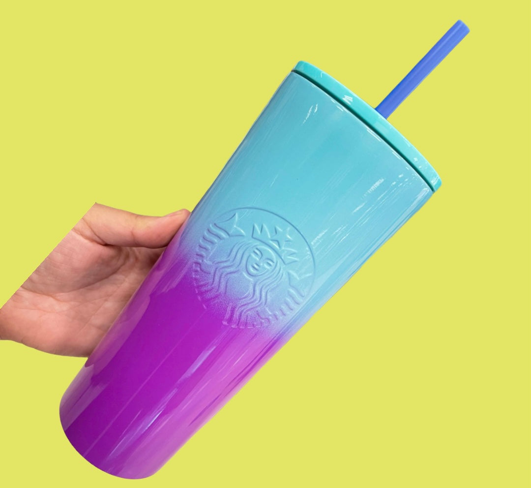 Starbucks Vaso Bicolor Summer 2021 Morado Azul